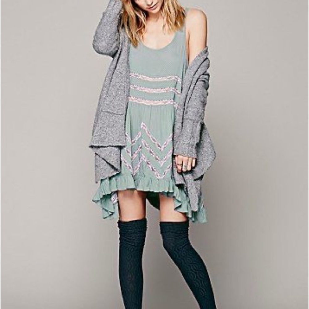 Free People Voile and Lace Trapeze Slip Dress